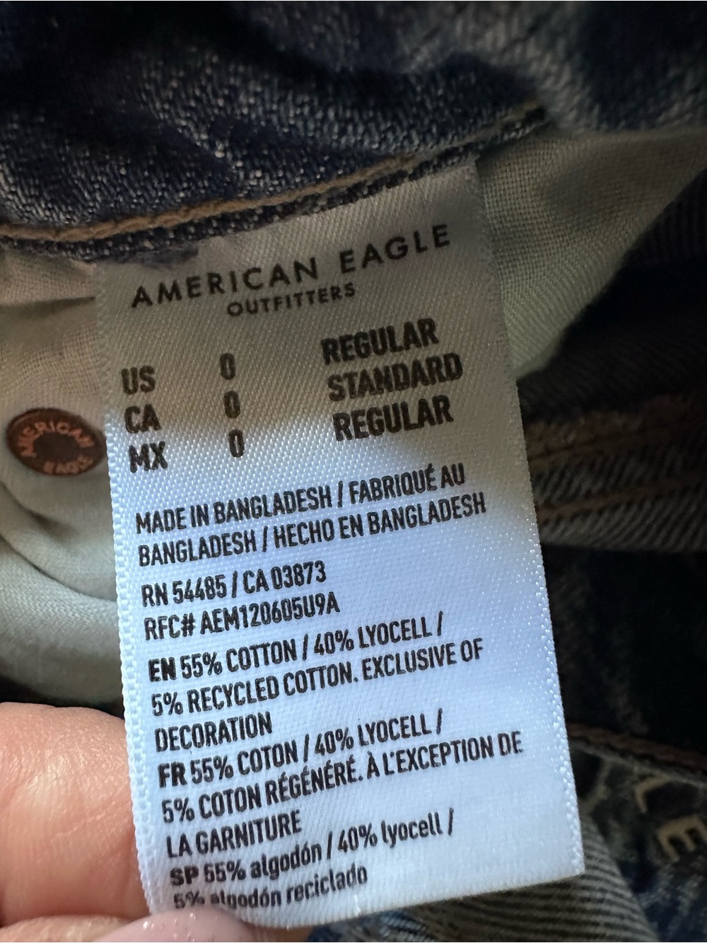 American Eagle Wide Leg Jeans | Light Wash Denim | Size 0 | EUC | 26" Inseam - Picture 10 of 10